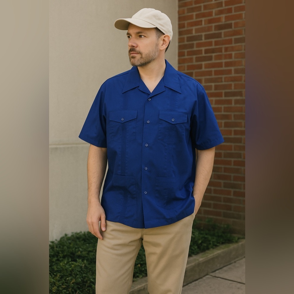 Vintage Supreme Permanent Press Work Shirt Blue Utility Button Down Korea Sz 1X - Picture 2 of 14